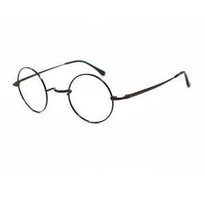 BETSION Titanium Glasses Vintage small Round 42 44mm Eyeglass Frames  Man Women John Lennon Myopia Eyewear Prescription Glasses