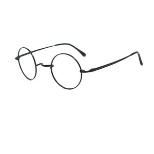 BETSION Titanium Glasses Vintage small Round 42 44mm Eyeglass Frames  Man Women John Lennon Myopia Eyewear Prescription Glasses
