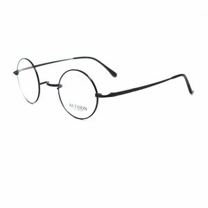 BETSION Titanium Glasses Vintage small Round 42 44mm Eyeglass Frames  Man Women John Lennon Myopia Eyewear Prescription Glasses