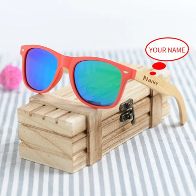 BOBO BIRD Bamboo Porarized Sunglasses Customize for Men Women Sun Glasses in Wood Gift Box Clear Color Men Eyewears