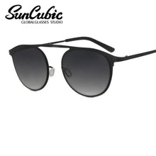 Load image into Gallery viewer, BS1419 Lady Women Girl Men Vintage Metal Sunglasses Oval Shape UV400 Protective Black Brown Gray Eyewear