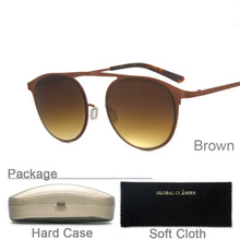 Load image into Gallery viewer, BS1419 Lady Women Girl Men Vintage Metal Sunglasses Oval Shape UV400 Protective Black Brown Gray Eyewear