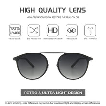 Load image into Gallery viewer, BS1419 Lady Women Girl Men Vintage Metal Sunglasses Oval Shape UV400 Protective Black Brown Gray Eyewear