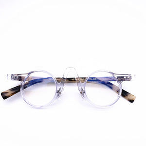 Belight Optical Acetate Round Shape Contrast Color Men Women Small Prescription Eyeglasses Retro  Frame Eyewear HP234