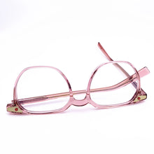Load image into Gallery viewer, Belight Optical  Fancy Vintage Retro Acetate Irregular Square Shape Transparent Tea Design Spectacle Frame Precription Lens 248