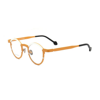 Belight Optical Italy Design Titanium Small Round Shape Prescription Vintage Retro Eyeglasses Spectacle Frame Eyewear 7747