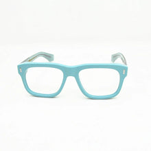 Load image into Gallery viewer, Belight Optical James Tar*t 8.0mm Baby Blue Acetate Big Square Shape Men Women Vintage Retro Wood Grain Spectacle Frame 498