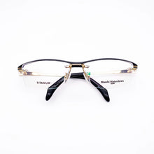 Load image into Gallery viewer, Belight Optical Japan Design Big Size Sports Titanium Half Rimless Frame Men Prescription Semi Eyeglasses Retro Eyewear MF1204