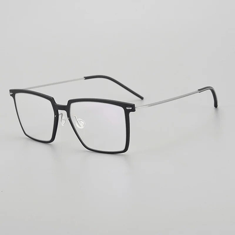 Belight Optical Men Screwless Ultra Light Classical Square Shape Vintage Retro Prescription Lens Eyeglasses Frame Eyewear