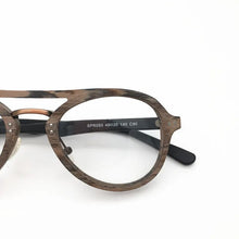 Load image into Gallery viewer, Belight Optical Men Wooden Pilot Shape Double Beam Classical Glasses Frames Designer Eyglasses Fashion Prescription Eyewear 093