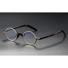 Load image into Gallery viewer, Belight Optical Titanium with Acetate Men Prescription Round Half Rimless Vintage Retro Eyeglasses Spectacle Frame Eyewear KMN80