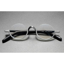 Load image into Gallery viewer, Belight Optical Titanium with Acetate Men Prescription Round Half Rimless Vintage Retro Eyeglasses Spectacle Frame Eyewear KMN80