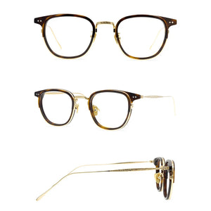 Belight Optical Women Men Japan Style Acetate with Titanium Retro Vintage Prescription Eyeglasses Spectacle Frame Eyewear 543