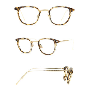 Belight Optical Women Men Japan Style Acetate with Titanium Retro Vintage Prescription Eyeglasses Spectacle Frame Eyewear 543