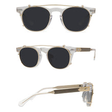 Load image into Gallery viewer, Belight Optical Women Men UV400 Handmade Customized Rivet Vintage Retro Acetate Clip on Sunglasses with Case Oculos Arnel