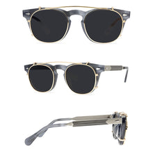 Load image into Gallery viewer, Belight Optical Women Men UV400 Handmade Customized Rivet Vintage Retro Acetate Clip on Sunglasses with Case Oculos Arnel