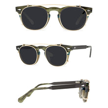 Load image into Gallery viewer, Belight Optical Women Men UV400 Handmade Customized Rivet Vintage Retro Acetate Clip on Sunglasses with Case Oculos Arnel