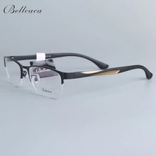 Load image into Gallery viewer, Bellcaca Spectacle Frame Men Eyeglasses Nerd Computer Optical Prescription Clear Lens Glasses Frame For Male Eyewear 12001