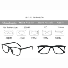 Load image into Gallery viewer, Belmon 6 In 1 Spectacle Frame Men Women With 5 PCS Clip On Polarized Sunglasses Magnetic Glasses Male Computer Optical 2299A