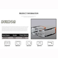 Load image into Gallery viewer, Belmon Spectacle Frame Men Eyeglasses Korean Nerd Computer Prescription Optical For Male Eyewear Clear Lens Glasses Frame RS050