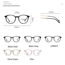 Load image into Gallery viewer, Beta Titanium Frame Glasses Unisex Full Rim Eye Glasses Round Spectacles    Eyewear