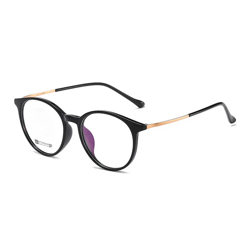Beta Titanium Frame Glasses Unisex Full Rim Eye Glasses Round Spectacles    Eyewear