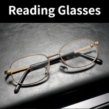 Load image into Gallery viewer, Bifocal Reading Glasses Men Anti Fatigue Presbyopic Eyeglasses Business Ultralight Tea Resin Eyewear Look Far and Near 0 To +400