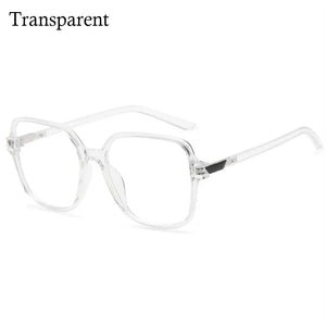 Big Frame Anti-UV Blue Rays Glasses Retro PC Vision Care Flat Mirror Eyewear Ultra-light Myopia Glasses Frame Women Men