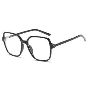 Big Frame Anti-UV Blue Rays Glasses Retro PC Vision Care Flat Mirror Eyewear Ultra-light Myopia Glasses Frame Women Men