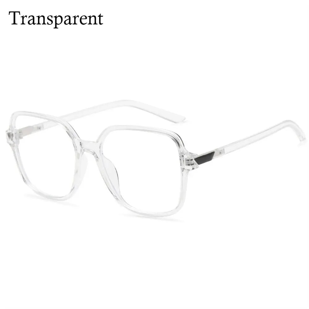 Big Frame Anti-UV Blue Rays Glasses Retro PC Vision Care Flat Mirror Eyewear Ultra-light Myopia Glasses Frame Women Men