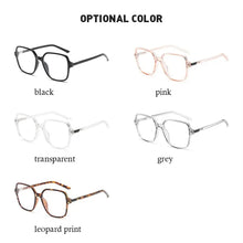 Carica l&#39;immagine nel visualizzatore di Gallery, Big Frame Anti-UV Blue Rays Glasses Retro PC Vision Care Flat Mirror Eyewear Ultra-light Myopia Glasses Frame Women Men