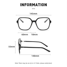 Carica l&#39;immagine nel visualizzatore di Gallery, Big Frame Anti-UV Blue Rays Glasses Retro PC Vision Care Flat Mirror Eyewear Ultra-light Myopia Glasses Frame Women Men
