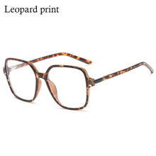 Carica l&#39;immagine nel visualizzatore di Gallery, Big Frame Anti-UV Blue Rays Glasses Retro PC Vision Care Flat Mirror Eyewear Ultra-light Myopia Glasses Frame Women Men