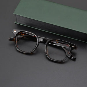 Big-faced Men's Glasses Frame Handmade Japanese Plate Box Women's Glasses Frame Tortoise Shell Retro Style with Myopia.