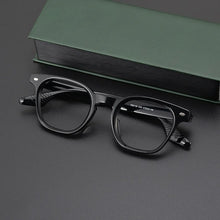 Carica l&#39;immagine nel visualizzatore di Gallery, Big-faced Men&#39;s Glasses Frame Handmade Japanese Plate Box Women&#39;s Glasses Frame Tortoise Shell Retro Style with Myopia.