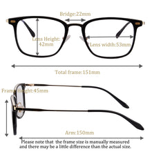 Load image into Gallery viewer, Big size Glasses Frame Men Retro Vintage Square Prescription Eyeglasses Women Optical Eyewear progressive glasses Men customized