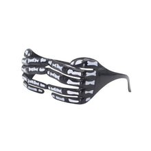 Carica l&#39;immagine nel visualizzatore di Gallery, Black Gold Fingers Glasses Festival Sunglasses Men Women One Piece Silver Bar for Party Cosplay Steampunk Sun Glasses