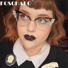 Load image into Gallery viewer, Blue Light Blocking Glasses Women Retro Cat Eye Optical Frames Men Prescription Reading Glasses Clear Lens Spectale Eyeglasses