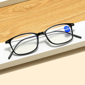 Blue Light Reading Glasses Men Women Vintage HD Hyperopia Eyewear Full Square Frame Ultralight Computer Eye Glasses +1.0 To +4.0