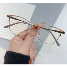 Load image into Gallery viewer, Blue Ray Blocking Anti-Blue Light Glasses Vintage Ultralight Eye Protection Square Eyeglasses Metal Computer Goggles Office