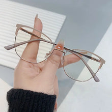 Load image into Gallery viewer, Blue Ray Blocking Anti-Blue Light Glasses Vintage Ultralight Eye Protection Square Eyeglasses Metal Computer Goggles Office