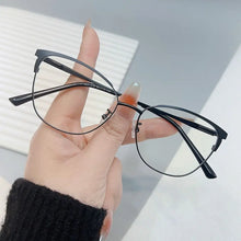 Load image into Gallery viewer, Blue Ray Blocking Anti-Blue Light Glasses Vintage Ultralight Eye Protection Square Eyeglasses Metal Computer Goggles Office