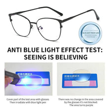 Load image into Gallery viewer, Blue Ray Blocking Anti-Blue Light Glasses Vintage Ultralight Eye Protection Square Eyeglasses Metal Computer Goggles Office