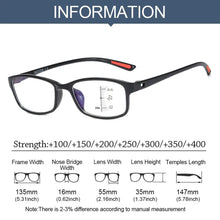 Load image into Gallery viewer, Blue Ray Blocking Anti-Blue Light Reading Glasses Progressive Near Far Eye Protection Hyperopia Glasses Ultralight TR90
