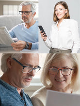 Load image into Gallery viewer, Blue light blocking Reading Glasses Big Head Men Rectangle Oversized Readers Eyeglasses Women Spring Hinge Clear Vision +1.0~4.0