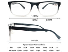 Load image into Gallery viewer, Blue light blocking Reading Glasses Big Head Men Rectangle Oversized Readers Eyeglasses Women Spring Hinge Clear Vision +1.0~4.0
