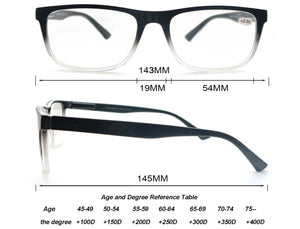 Blue light blocking Reading Glasses Big Head Men Rectangle Oversized Readers Eyeglasses Women Spring Hinge Clear Vision +1.0~4.0