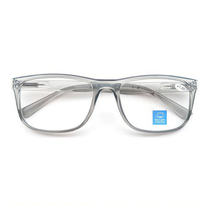 Blue light blocking Reading Glasses Big Head Men Rectangle Oversized Readers Eyeglasses Women Spring Hinge Clear Vision +1.0~4.0