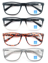 Load image into Gallery viewer, Blue light blocking Reading Glasses Big Head Men Rectangle Oversized Readers Eyeglasses Women Spring Hinge Clear Vision +1.0~4.0