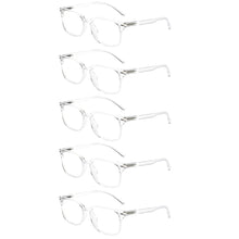 Load image into Gallery viewer, Boncamor 5 Pack Blue Light Bloking Reading Glasses Spring Hinge Wear Comfortable Men Woman Computer Eyeglasses +0--+400